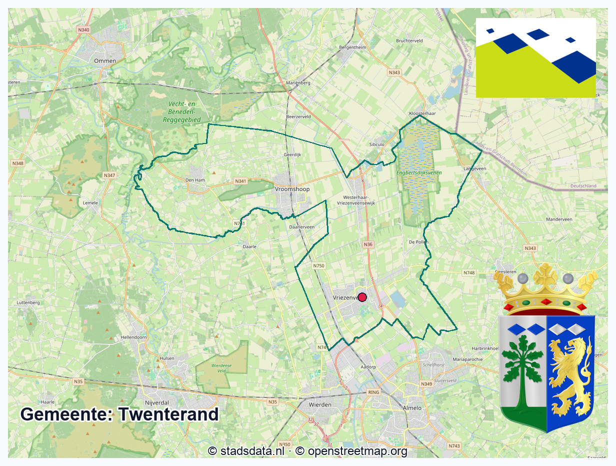 Schematische gemeentegrens Twenterand