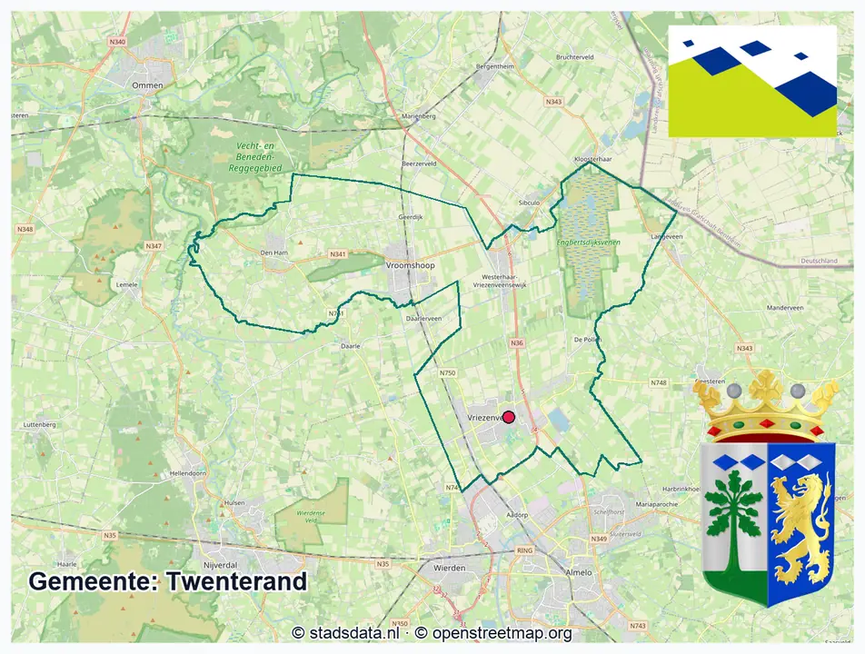 Schematische gemeentegrens Twenterand
